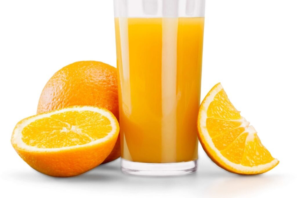 Orange juice is high in Vitamin C and helps Iron absorption