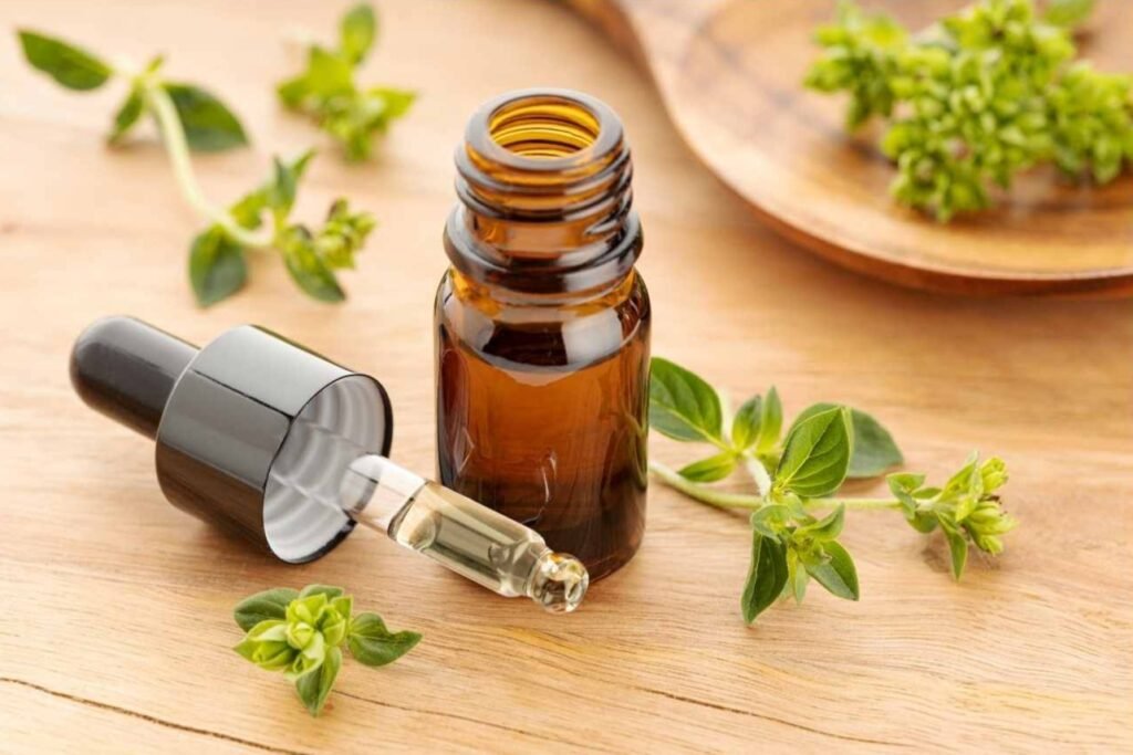 Oregano oil is a potent antimicrobial which can damage your microbiome. Caution.